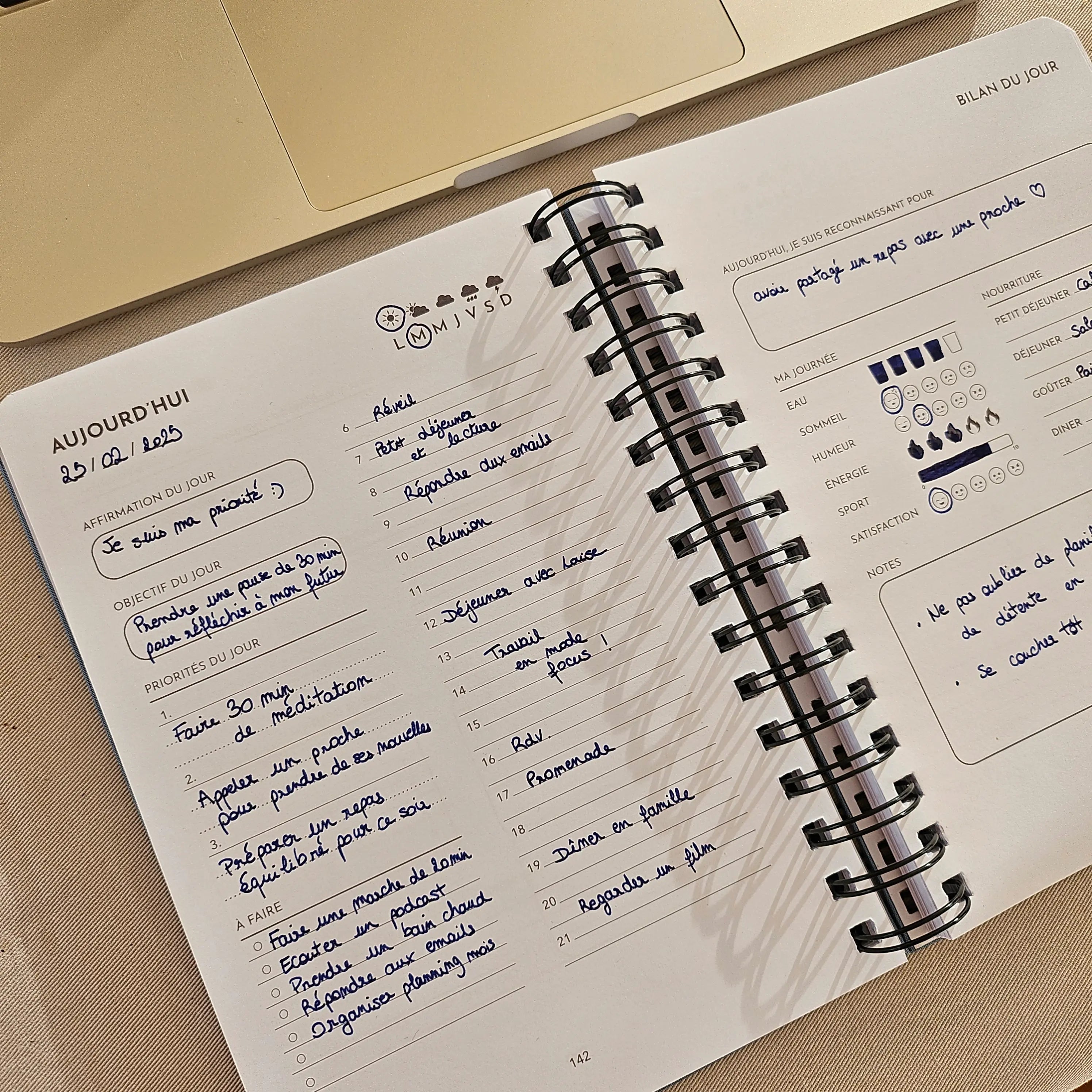 Le Balance Journal - Bundle de 3 Meilleur soiCarnet développement personnel habitudes atteindre ses objectifs bien-être productivité